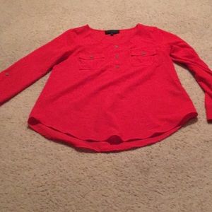 Red button down dress shirt